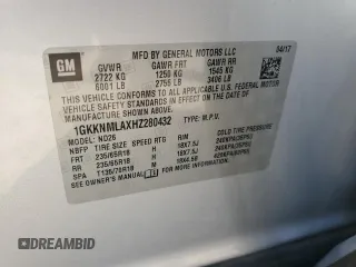 2017 GMC Acadia SLT z VIN 1GKKNMLAXHZ280432, wystawiony jako Copart lot #51713125 z przebiegiem 106 761 mil mil oraz Szkoda całkowita • Salvage title. Historia ofert i sprzedaży dostępna na DreamBid. Obrazek 13.