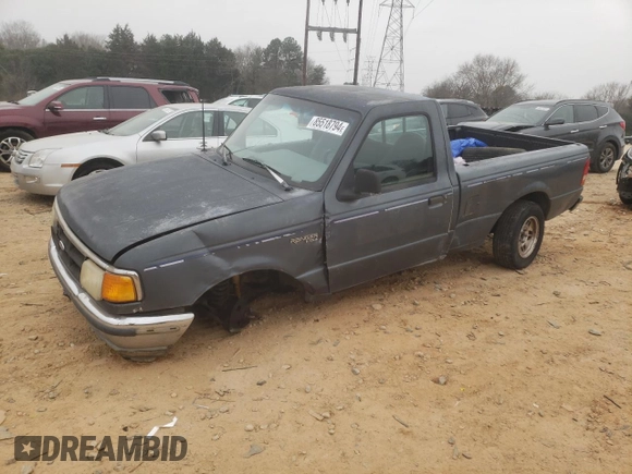 1994 Ford Ranger Splash with VIN 1FTCR10X4RUC23587, listed as a Copart auction lot 85518794 with 266,836 mi miles and Salvage Title. Bid and sale history available at carsss.com. Image 1.