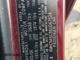 2006 Hyundai Accent GLS with VIN KMHCN46C86U047524, listed as a Copart auction lot 47071055 with 116,918 mi miles and Salvage Title. Bid and sale history available at carsss.com. Image 14.