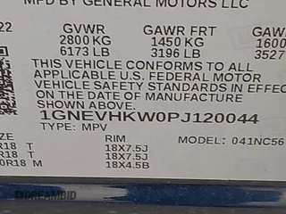 2023 Chevrolet Traverse LT z VIN 1GNEVHKW0PJ120044, wystawiony jako IAAI lot #42002348 z przebiegiem 48 795 mil mil oraz . Historia ofert i sprzedaży dostępna na DreamBid. Obrazek 9.