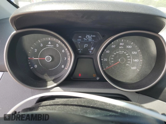 2013 Hyundai Elantra GLS with VIN 5NPDH4AE9DH281672, listed as a Copart auction lot 61760935 with 74,730 mi miles and Salvage title. Bid and sale history available at DreamBid. Image 9.