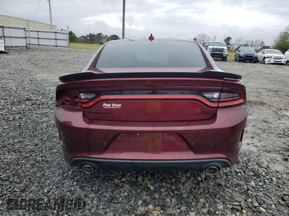 2022 Dodge Charger R/T with VIN 2C3CDXCT5NH138592, listed as a Copart auction lot 50185865 with 48,754 mi miles and Clean Title. Bid and sale history available at carsss.com. Image 6.