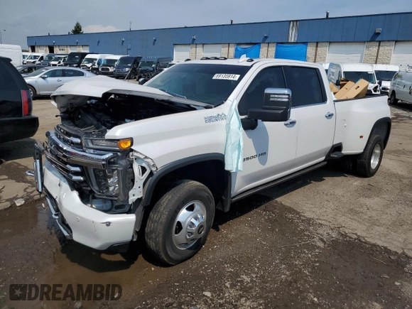 2023 Chevrolet Silverado 3500HD High Country with VIN 1GC4YVEY5PF109695, listed as a Copart auction lot 69135914 with 43,132 mi miles and Salvage Title. Bid and sale history available at carsss.com. Image 1.