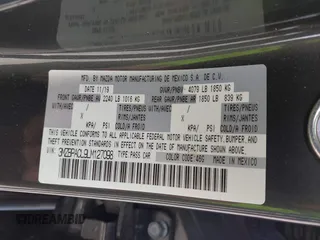 2020 Mazda 3 Select z VIN 3MZBPACL9LM127098, wystawiony jako IAAI lot #41948541 z przebiegiem 67 431 mil mil oraz . Historia ofert i sprzedaży dostępna na DreamBid. Obrazek 9.