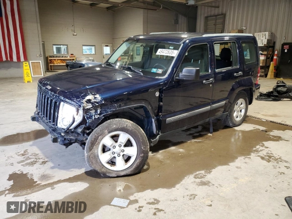 2012 Jeep Liberty Sport with VIN 1C4PJMAK1CW129000, listed as a Copart auction lot 49472635 with 77,124 mi miles and Salvage Title. Bid and sale history available at DreamBid. Image 1.
