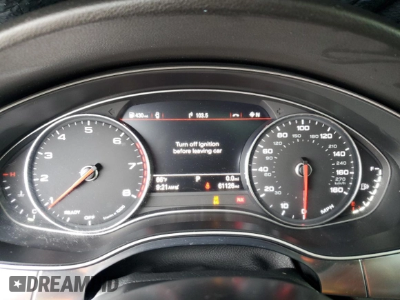 2018 Audi A6 Premium Plus with VIN WAUG3AFC9JN043198, listed as a Copart auction lot 47135845 with 61,126 mi miles and Salvage Title. Bid and sale history available at carsss.com. Image 9.