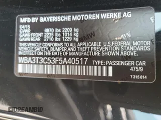 2015 BMW 4 Series 435i with VIN WBA3T3C53F5A40517, listed as a Copart auction lot 58792675 with 77,933 mi miles and Salvage title. Bid and sale history available at DreamBid. Image 12.