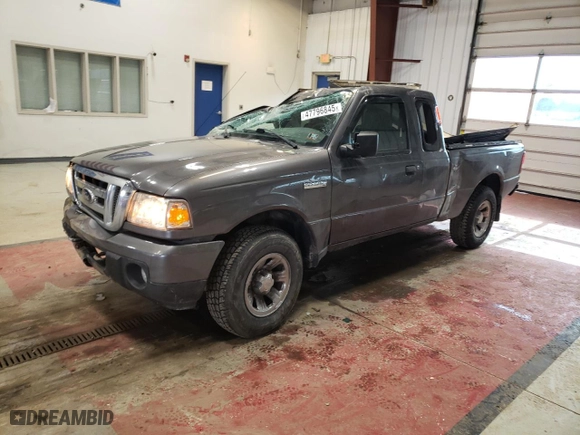 2009 Ford Ranger XLT with VIN 1FTZR45E09PA53648, listed as a Copart auction lot 47796845 with 108,587 mi miles and Salvage Title. Bid and sale history available at carsss.com. Image 1.