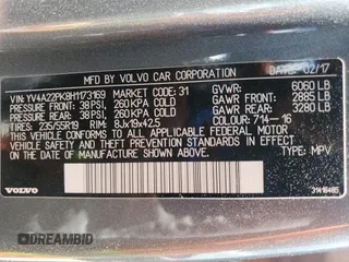 2017 Volvo XC90 Momentum with VIN YV4A22PK8H1173169, listed as a Copart auction lot 56561005 with 105,622 mi miles and Salvage Title. Bid and sale history available at DreamBid. Image 13.