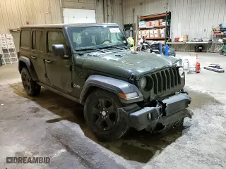 2020 Jeep Wrangler Unlimited Sport S with VIN 1C4HJXDNXLW291607, listed as a Copart auction lot 43440035 with 53,874 mi miles and Salvage Title. Bid and sale history available at carsss.com. Image 11.