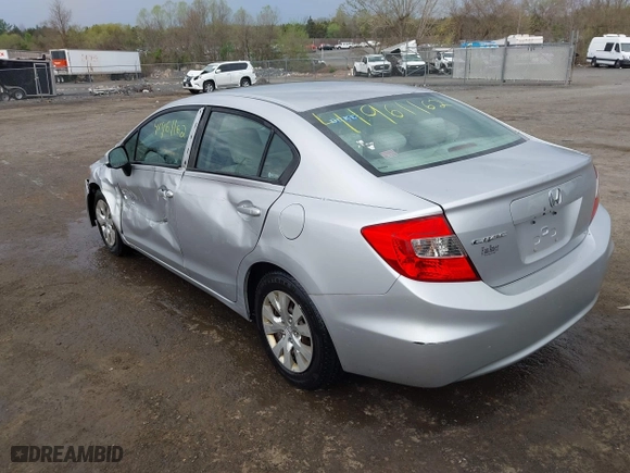 2012 Honda Civic Sdn LX with VIN 19XFB2F50CE353837, listed as a IAAI auction lot 41961162 with 140,583 mi miles. Bid and sale history available at carsss.com. Image 3.