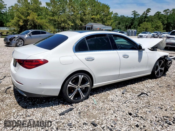 2023 Mercedes-Benz C 300 with VIN W1KAF4GB4PR141067, listed as a Copart auction lot 58231185 with 16,405 mi miles and Salvage title. Bid and sale history available at DreamBid. Image 3.