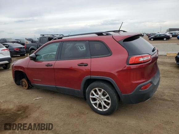 2016 Jeep Cherokee Sport with VIN 1C4PJLAS5GW217550, listed as a Copart auction lot 59204825 with 127,959 mi miles and Salvage title. Bid and sale history available at DreamBid. Image 2.