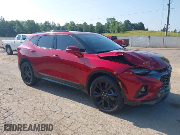 2021 Chevrolet Blazer RS with VIN 3GNKBERS2MS503863, listed as a IAAI auction lot 42424635 with 76,040 mi miles and . Bid and sale history available at DreamBid. Image 1.