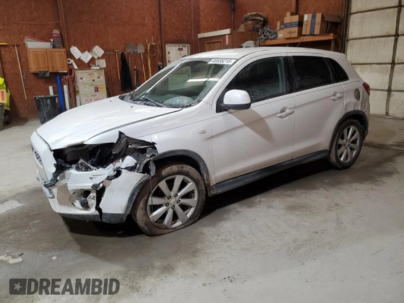 2014 Mitsubishi Outlander Sport ES with VIN 4A4AR3AU2EE005099, listed as a Copart auction lot 46838215 with 149,786 mi miles and Salvage Title. Bid and sale history available at carsss.com. Image 1.