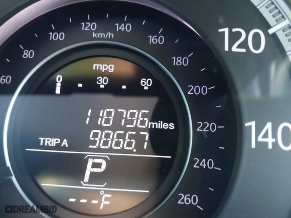 2015 Honda Accord Sedan EX-L with VIN 1HGCR2F80FA020958, listed as a IAAI auction lot 41834824 with 118,796 mi miles. Bid and sale history available at carsss.com. Image 15.