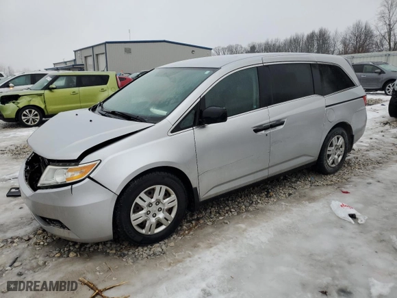 2011 Honda Odyssey LX with VIN 5FNRL5H24BB083387, listed as a Copart auction lot 43551985 with 0 mi miles and Salvage Title. Bid and sale history available at carsss.com. Image 1.