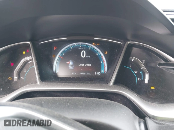 2019 Honda Civic Sedan EX with VIN JHMFC1F38KX012348, listed as a IAAI auction lot 41450738 with 105,551 mi miles. Bid and sale history available at carsss.com. Image 7.