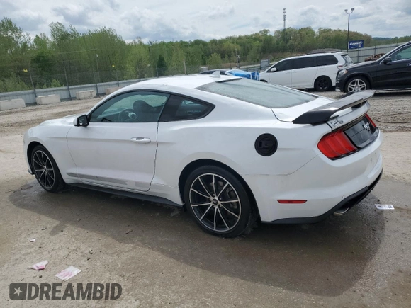 2021 Ford Mustang EcoBoost z VIN 1FA6P8TH7M5141555, wystawiony jako Copart lot #54016865 z przebiegiem 21 548 mil mil oraz Szkoda całkowita • Salvage title. Historia ofert i sprzedaży dostępna na DreamBid. Obrazek 2.