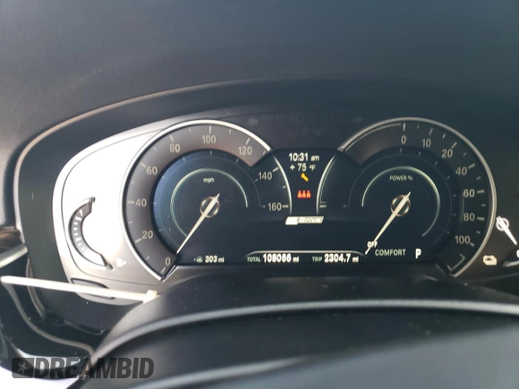 2019 BMW 5 Series 530e xDrive with VIN WBAJB1C5XKB376818, listed as a Copart auction lot 74683034 with 108,066 mi miles and Salvage title. Bid and sale history available at DreamBid. Image 9.