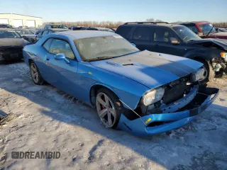 2010 Dodge Challenger SRT-8 with VIN 2B3CJ7DW7AH130521, listed as a Copart auction lot 88990235 with 128,370 mi miles and Salvage title. Bid and sale history available at DreamBid. Image 4.