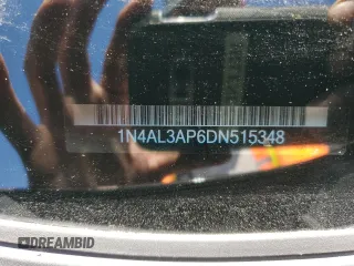2013 Nissan Altima S with VIN 1N4AL3AP6DN515348, listed as a Copart auction lot 52253635 with 191,067 mi miles and Salvage Title. Bid and sale history available at carsss.com. Image 12.