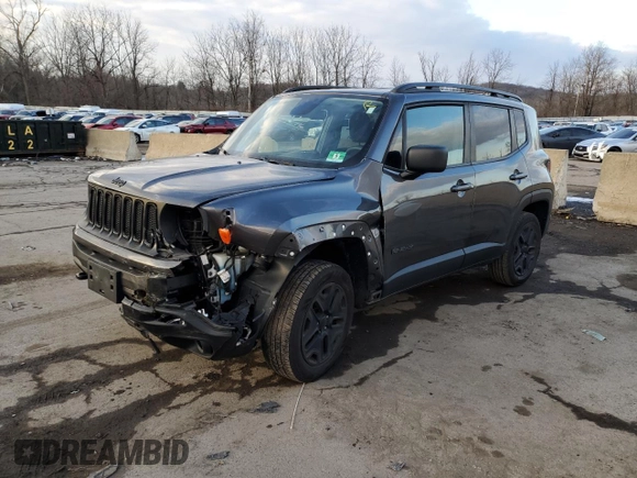 2018 Jeep Renegade Sport with VIN ZACCJBAB7JPH36435, listed as a Copart auction lot 87924455 with Not provided miles and Salvage title. Bid and sale history available at DreamBid. Image 1.