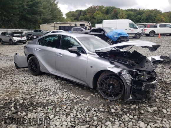 2024 Lexus IS with VIN JTHAP1D27R5005356, listed as a Copart auction lot 73366184 with 9,916 mi miles and Salvage Title. Bid and sale history available at carsss.com. Image 4.