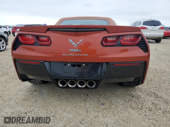 2015 Chevrolet Corvette Z51 3LT with VIN 1G1YM3D72F5111802, listed as a Copart auction lot 74503004 with 0 mi miles and Salvage Title. Bid and sale history available at carsss.com. Image 6.