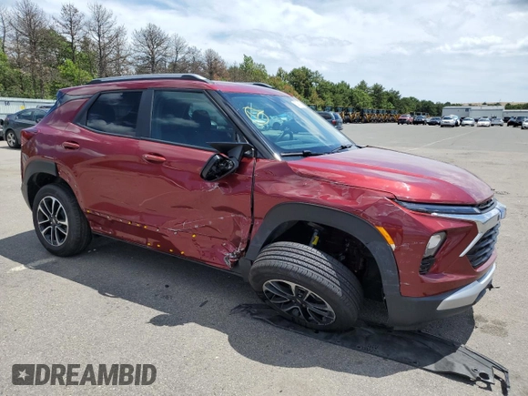 2024 Chevrolet TrailBlazer LT with VIN KL79MRSLXRB052189, listed as a Copart auction lot 60459514 with 2,256 mi miles and Salvage Title. Bid and sale history available at DreamBid. Image 4.