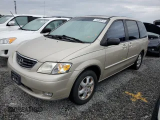 2000 Mazda MPV DX with VIN JM3LW28G0Y0109070, listed as a Copart auction lot 74203814 with Not Provided miles and Salvage Title. Bid and sale history available at carsss.com. Image 1.