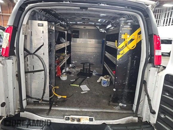 2021 Chevrolet Express Cargo with VIN 1GCWGAFP9M1151547, listed as a IAAI auction lot 42631437 with 130,120 mi miles and . Bid and sale history available at DreamBid. Image 9.
