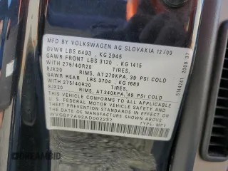 2010 Volkswagen Touareg VR6 with VIN WVGBF7A92AD002237, listed as a Copart auction lot 73919754 with 124,072 mi miles and Salvage Title. Bid and sale history available at DreamBid. Image 12.