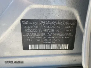2011 Hyundai Sonata Limited with VIN 5NPEC4AC9BH129227, listed as a Copart auction lot 49973305 with 187,977 mi miles and Salvage Title. Bid and sale history available at DreamBid. Image 12.