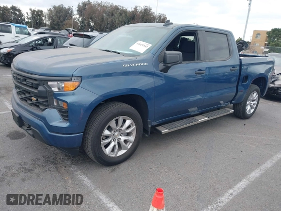 2024 Chevrolet Silverado 1500 Custom with VIN 3GCPDBEK7RG252751, listed as a IAAI auction lot 41429343 with 3,735 mi miles and . Bid and sale history available at DreamBid. Image 2.