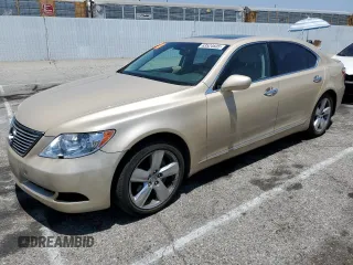 2007 Lexus LS 460 L with VIN JTHGL46F975017318, listed as a Copart auction lot 63524605 with 141,630 mi miles and Salvage title. Bid and sale history available at DreamBid. Image 1.