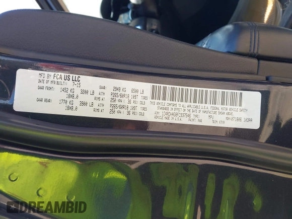 2015 Dodge Durango SXT z VIN 1C4RDHAG8FC937546, wystawiony jako IAAI lot #42668358 z przebiegiem 255 362 mil mil oraz . Historia ofert i sprzedaży dostępna na DreamBid. Obrazek 9.