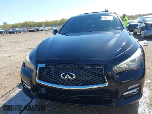2015 Infiniti Q50 Premium with VIN JN1BV7AR2FM396677, listed as a IAAI auction lot 42017514 with 98,967 mi miles. Bid and sale history available at carsss.com. Image 11.