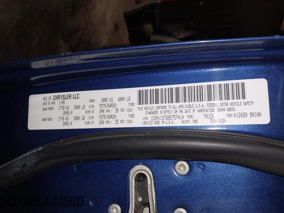 2009 Dodge 1500 SLT с VIN 1D3HV13T69S757414, выставлен на аукционе IAAI как лот 42142983 с пробегом 295 855 миль миль и . История ставок и продаж доступна на DreamBid. Изображение 9.