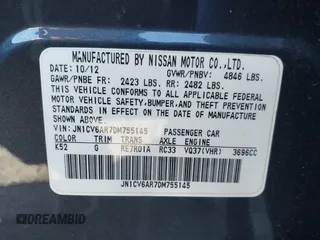 2013 Infiniti G37 Sedan x with VIN JN1CV6AR7DM755145, listed as a IAAI auction lot 41893380 with 105,588 mi miles. Bid and sale history available at carsss.com. Image 9.