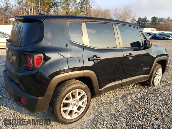 2023 Jeep Renegade Upland with VIN ZACNJDB1XPPP15384, listed as a Copart auction lot 44714055 with 28,125 mi miles and Salvage title. Bid and sale history available at DreamBid. Image 3.