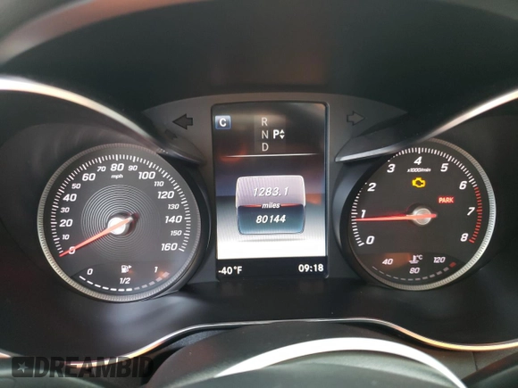 2017 Mercedes-Benz C 300 with VIN 55SWF4KB5HU221751, listed as a Copart auction lot 60019865 with 80,144 mi miles and Salvage title. Bid and sale history available at DreamBid. Image 9.