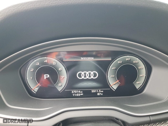2022 Audi SQ5 Premium Plus with VIN WA1B4AFY1N2026919, listed as a Copart auction lot 73331814 with 37,014 mi miles and Non Repairable. Bid and sale history available at carsss.com. Image 9.