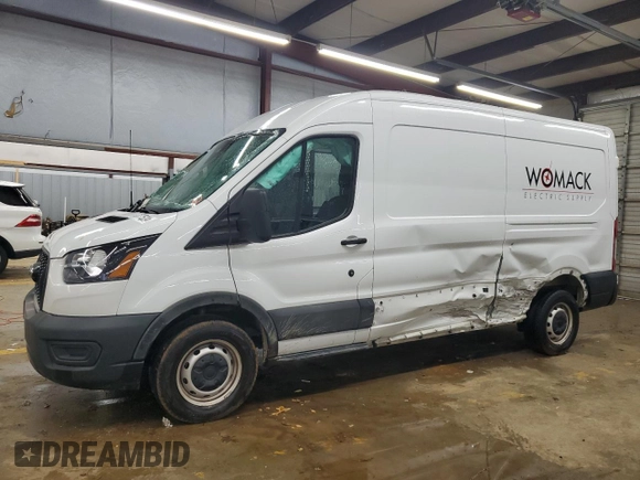 2021 Ford Transit Cargo with VIN 1FTBR1C89MKA71178, listed as a Copart auction lot 83775224 with 68,280 mi miles and Salvage Title. Bid and sale history available at DreamBid. Image 1.