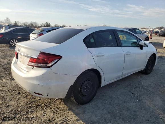 2014 Honda Civic Sedan LX with VIN 19XFB2F57EE229907, listed as a Copart auction lot 46365085 with 158,907 mi miles and Salvage Title. Bid and sale history available at carsss.com. Image 3.