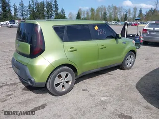 2015 Kia Soul with VIN KNDJN2A21F7792497, listed as a IAAI auction lot 42009828 with 1 mi miles. Bid and sale history available at carsss.com. Image 4.