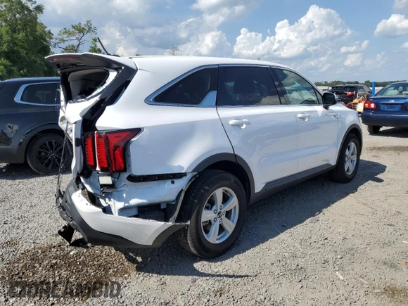 2023 Kia Sorento LX with VIN 5XYRG4LC5PG164459, listed as a Copart auction lot 57391905 with 58,452 mi miles and Salvage title. Bid and sale history available at DreamBid. Image 3.