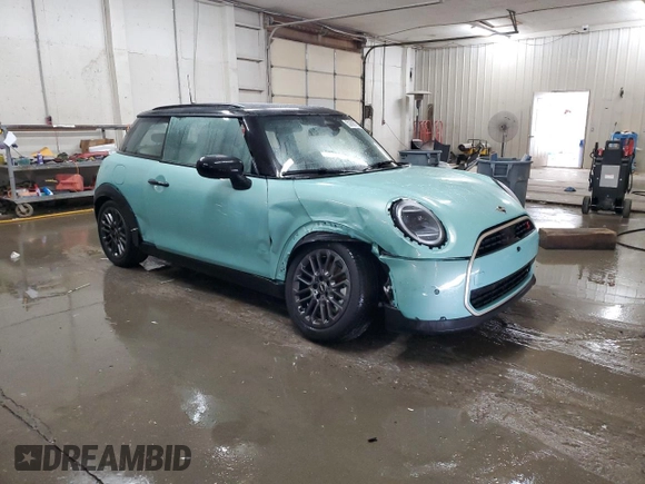 2025 MINI Hardtop Cooper S with VIN WMW23GD07S2W67817, listed as a Copart auction lot 53998735 with 337 mi miles and Salvage Title. Bid and sale history available at DreamBid. Image 4.