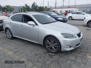 2007 Lexus IS with VIN JTHBK262X72054474, listed as a IAAI auction lot 42172869 with 106,364 mi miles. Bid and sale history available at carsss.com. Image 1.