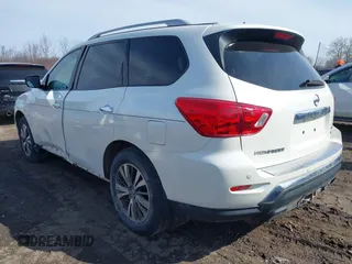 2017 Nissan Pathfinder SV with VIN 5N1DR2MM7HC610550, listed as a IAAI auction lot 41797183 with 54,071 mi miles. Bid and sale history available at carsss.com. Image 3.